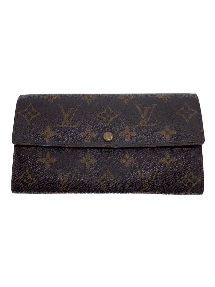 LOUIS VUITTON / 3)ポシェット・ポルト・モネ・クレディ_モノグラム・キャンバス_BRW/PVC/BRW/レディース
