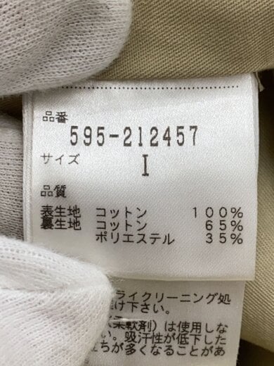 商品画像：ステンカラーコート/1/コットン/BEG/595-212457 4