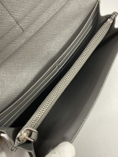 商品画像：角擦れ有/長財布/レザー/GRY/レディース 6