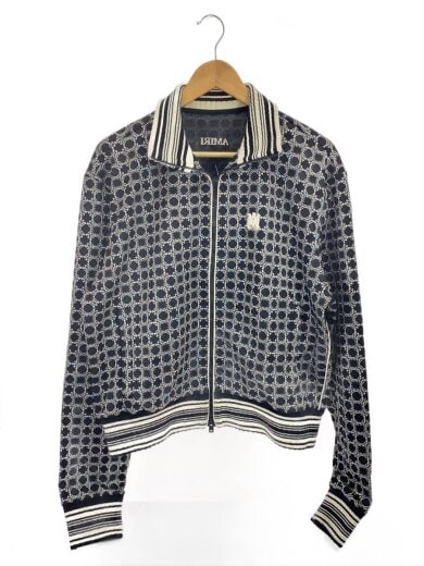 商品画像：クアッドトラックジャケット/ブルゾン/L/ナイロン/BLK/総柄/AMOUTJ1010 1