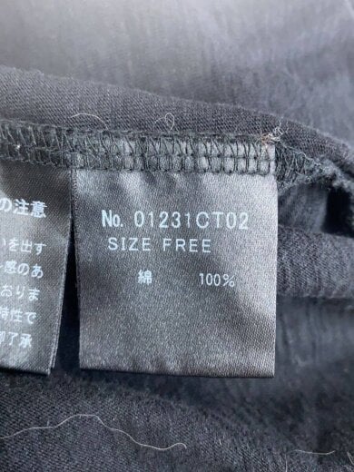 商品画像：Tシャツ/FREE/コットン/BLK/無地/01231CT02 4