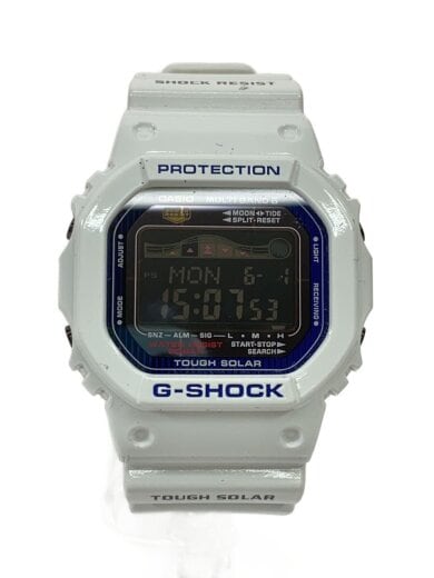 商品画像：ソーラー腕時計・G-SHOCK/デジタル/ラバー/WHT/WHT/SS 1