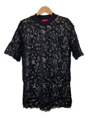 半袖カットソー/O/コットン/BLK