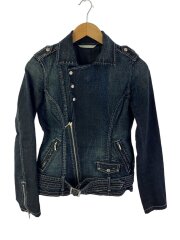 ダブルライダースジャケット/M/デニム/IDG