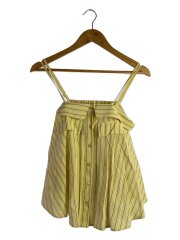 25SS/シャツデザインキャミビスチェ/one/ポリエステル/イエロー/ストライプ/FWFB252109