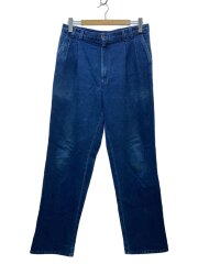 CLASSIC FIT/2タックスラックスパンツ/--/デニム/インディゴ/裾ダメージ有