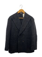 6釦2掛けダブルジャケット/テーラードジャケット/ウール/グレー/ツイード地/JSJ2402W