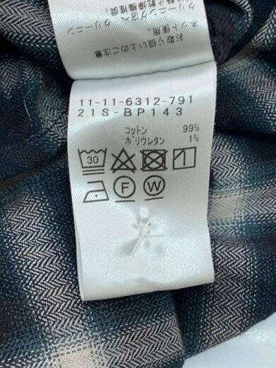 商品画像：長袖シャツ/S/コットン/ブラック/オンブレチェック/11-11-6312-791 5