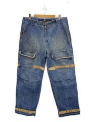 90-00s/カーゴパンツ/40/コットン/IDG/汚れ有/裾ダメージ有