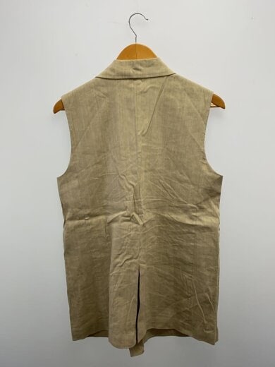 商品画像：リネンレーヨンストレッチジレ/ジレベスト/38/リネン/ベージュ/ストライプ/G5E12-149-40 2
