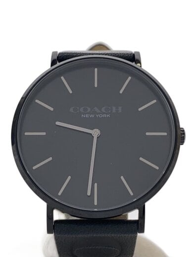 商品画像：クォーツ腕時計/アナログ/レザー/ブラック/SS 1