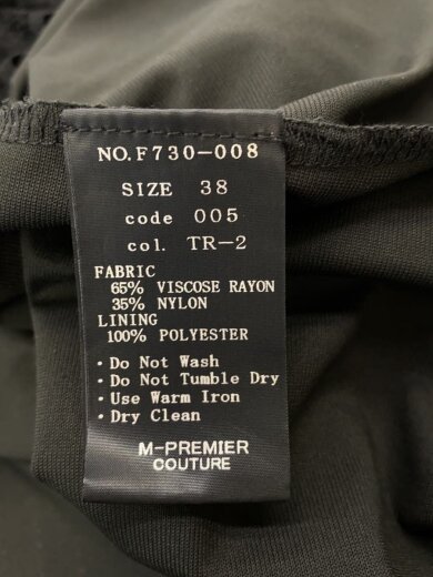 商品画像：ニットプリーツワンピース/38/レーヨン/BLK/F730-008 4