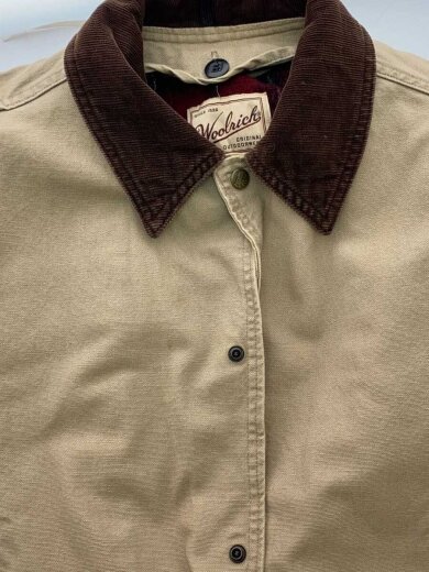 商品画像：90s/ハンティングジャケット/M/コットン/ベージュ/USA製/ウールライナー付/汚れ有 6