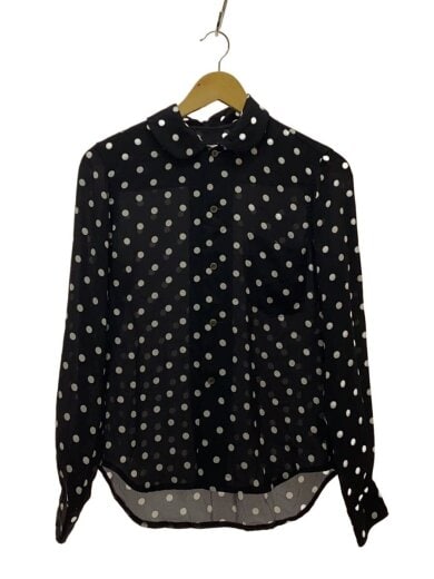商品画像：AD2021/長袖ブラウス/XS/ポリエステル/ブラック/ドット/RH-B005 1