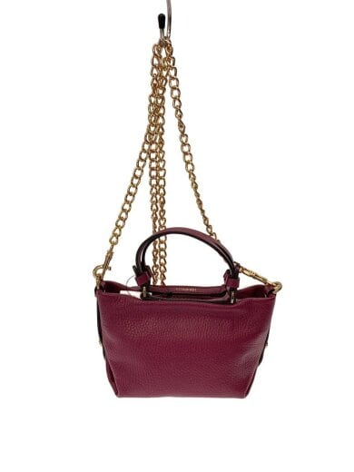 商品画像：2WAY/チェーンミニショルダーバッグ/レザー/パープル 1