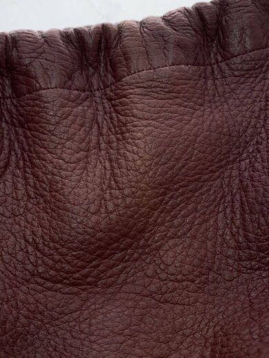 商品画像：巾着バッグ/レザー/ブラウン/若干のキズ・変色有 8