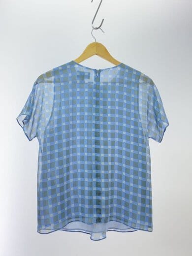 商品画像：半袖ブラウス/40/ポリエステル/ブルー/総柄 2