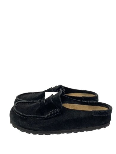 商品画像：ネープルズラップスエードレザーサンダル/24cm/ブラック/1030813 1