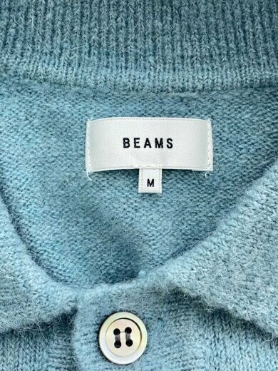 商品画像：7ゲージ アルパカ ニット ポロ カーディガン/M/ウール/ブルー/11-15-1721-147 3