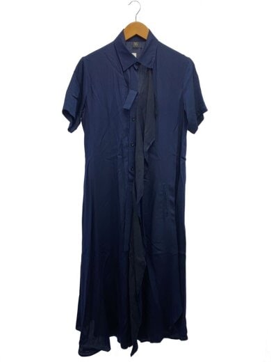 商品画像：フロントフリルシャツワンピース/1/ネイビー/YS-D02-207 1