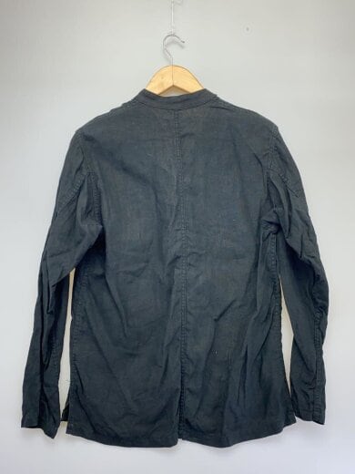 商品画像：リネンチャイナジャケット/38/リネン/ブラック 2