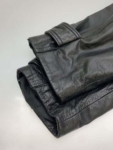 商品画像：ボタン欠損、緩み有/ライナー欠品/Leather Long Coat/L/レザー/ブラック// 5
