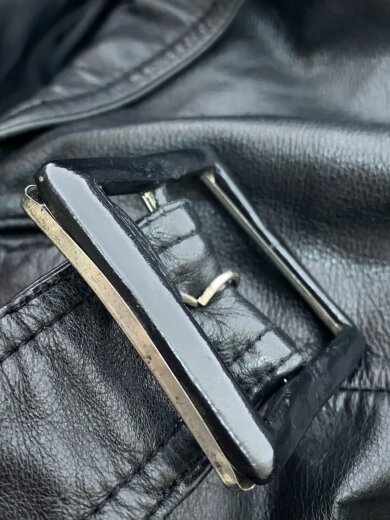 商品画像：ボタン欠損、緩み有/ライナー欠品/Leather Long Coat/L/レザー/ブラック// 8