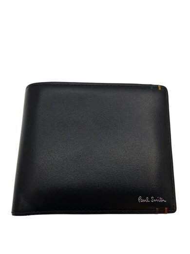 商品画像：2つ折り財布/レザー/BLK/メンズ/553410// 1