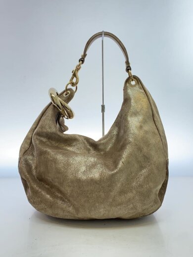 商品画像：メタリックゴールド/スカイ/HOBO BAG/ワンショルダーバッグ/レザー/ゴールド// 3