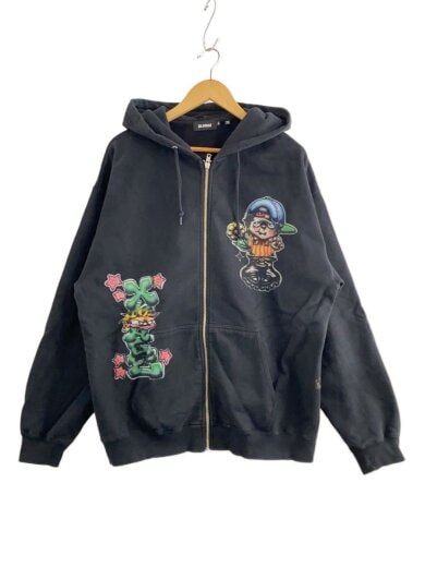 商品画像：ジップパーカー/XL/コットン/BLK/101244012027// 1