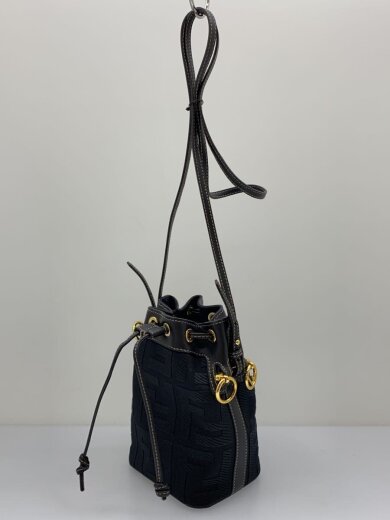 商品画像：MINI MON TRESOR/2WAY/巾着/ショルダーポーチ/キャンバス/ブラック/8BS010// 2