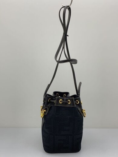 商品画像：MINI MON TRESOR/2WAY/巾着/ショルダーポーチ/キャンバス/ブラック/8BS010// 3