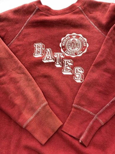 商品画像：60s/ラグランスウェット/脇下ガゼット/BATES/レッド/タグ欠品// 6