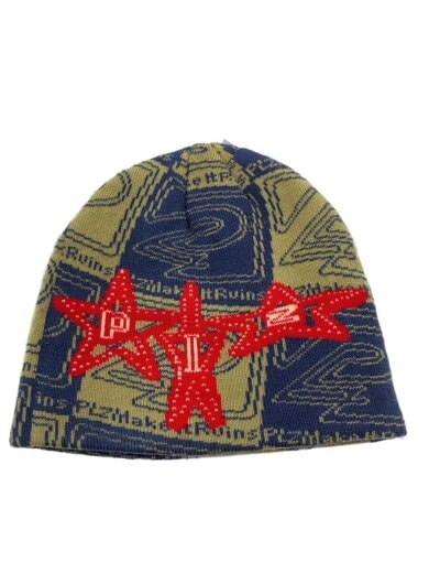 商品画像：STAR BEANIE/PLZ/ニットキャップ/マルチカラー/総柄/メンズ// 1