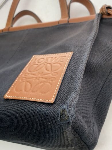 商品画像：CUSHION TOTE SMALL/アナグラム/トートバッグ/キャンバス/ブラック 7
