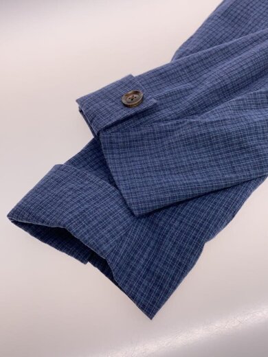 画像：ORGUEILコート/38/コットン/NVY/チェック/OR-4102A5