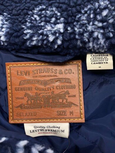 商品画像：フリースジャケット/M/ポリエステル/NVY/総柄/PC9-A5785-0001 3