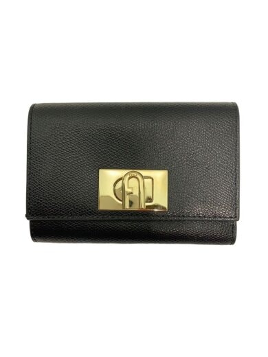 商品画像：3つ折り財布/レザー/BLK/無地/レディース/WP00225 1