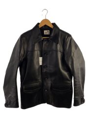 レザージャケット・ブルゾン/L/馬革/ブラック/無地/GSV-13-AW-01