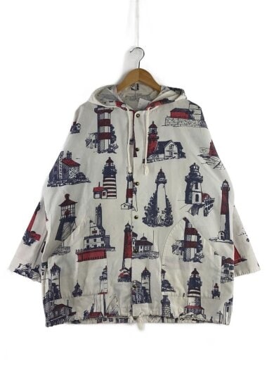 商品画像：ジャケット/ホワイト/総柄/灯台 1