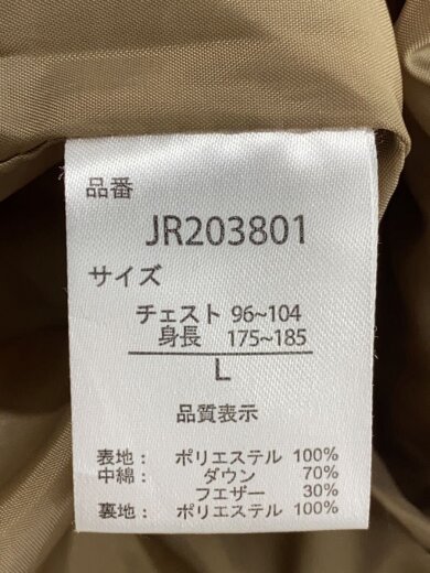 商品画像：ダウンジャケット/L/ポリエステル/キャメル/JR203801 5