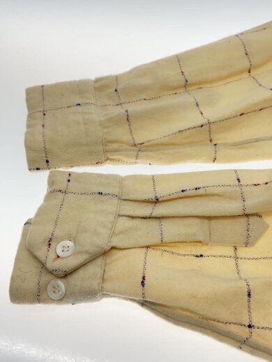 商品画像：Gmae and Lake/長袖シャツ/L/ウール/ホワイト/チェック/ループカラー 4