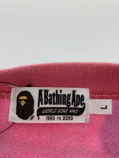 商品画像：スウェット/L/コットン/ピンク/LIQUID CAMO BAPE STA RELAXED FIT SWEAT 3