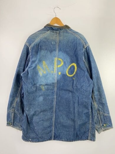 商品画像：カバーオール/コットン/インディゴ/50s/首振りデカボタン/ブランケット付 2