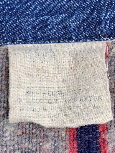 商品画像：カバーオール/コットン/インディゴ/50s/首振りデカボタン/ブランケット付 4