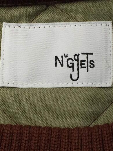画像：NuGgETSキルティングプルオーバークルーネック/ジャケット/--/ナイロン/BRW/無地/ナゲッツ3