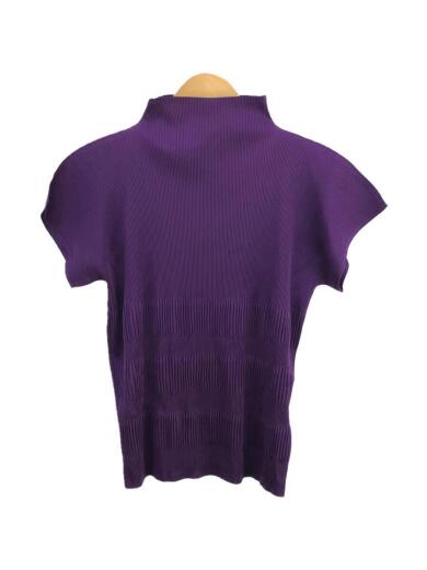 画像：PLEATS PLEASE ISSEY MIYAKEプリーツ/タートルネックノースリーブカットソー/3/ポリエステル/PUP/pp93-fk8831