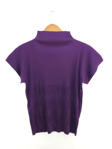 画像：PLEATS PLEASE ISSEY MIYAKEプリーツ/タートルネックノースリーブカットソー/3/ポリエステル/PUP/pp93-fk8832