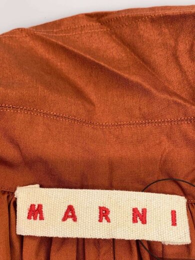 画像：MARNIコットンポプリン バルーンドレス/7分袖ワンピース/42/コットン/ORN/ABMA0807A13