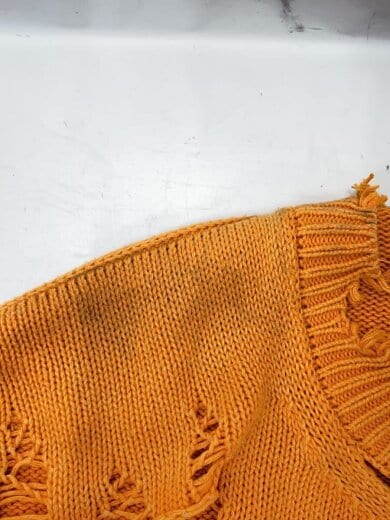 商品画像：DESTROYED KNIT PULLOVER/ニット・セーター(薄手)/M/コットン/ORN 8